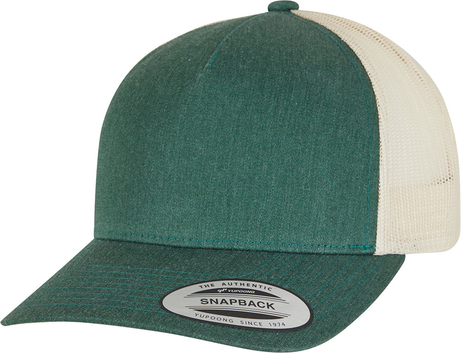 Flexfit 5-Panel Retro Trucker 2-Tone – Grønn/beige