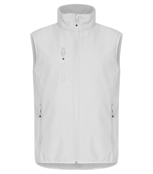 Clique Classic Softshell Vest – Hvit – forside