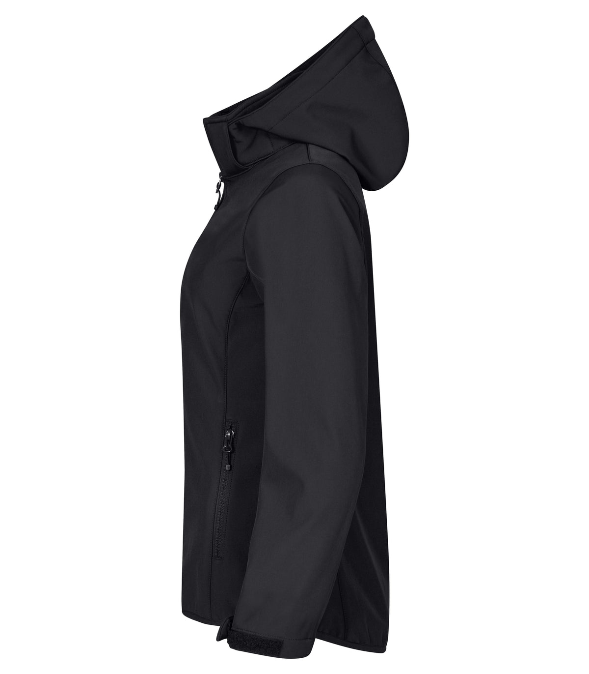 Clique Classic Softshell Hoody – dame – Svart – venstre side