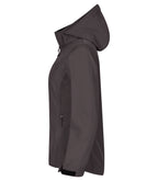 Clique Classic Softshell Hoody – dame – Mørk grå – venstre side