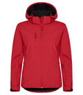 Clique Classic Softshell Hoody – dame – Rød – forside