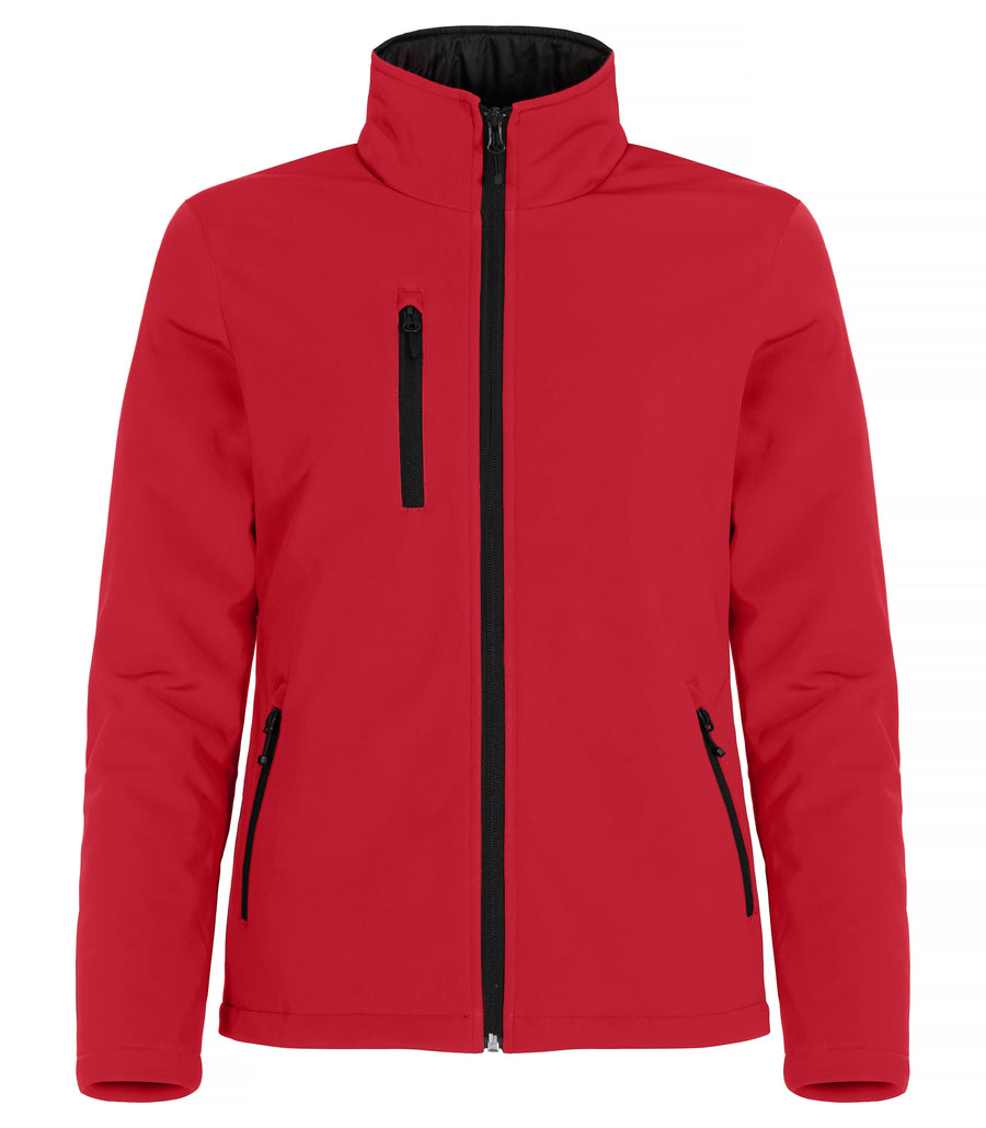 Clique Padded Softshell Jacket – dame – Rød – forside