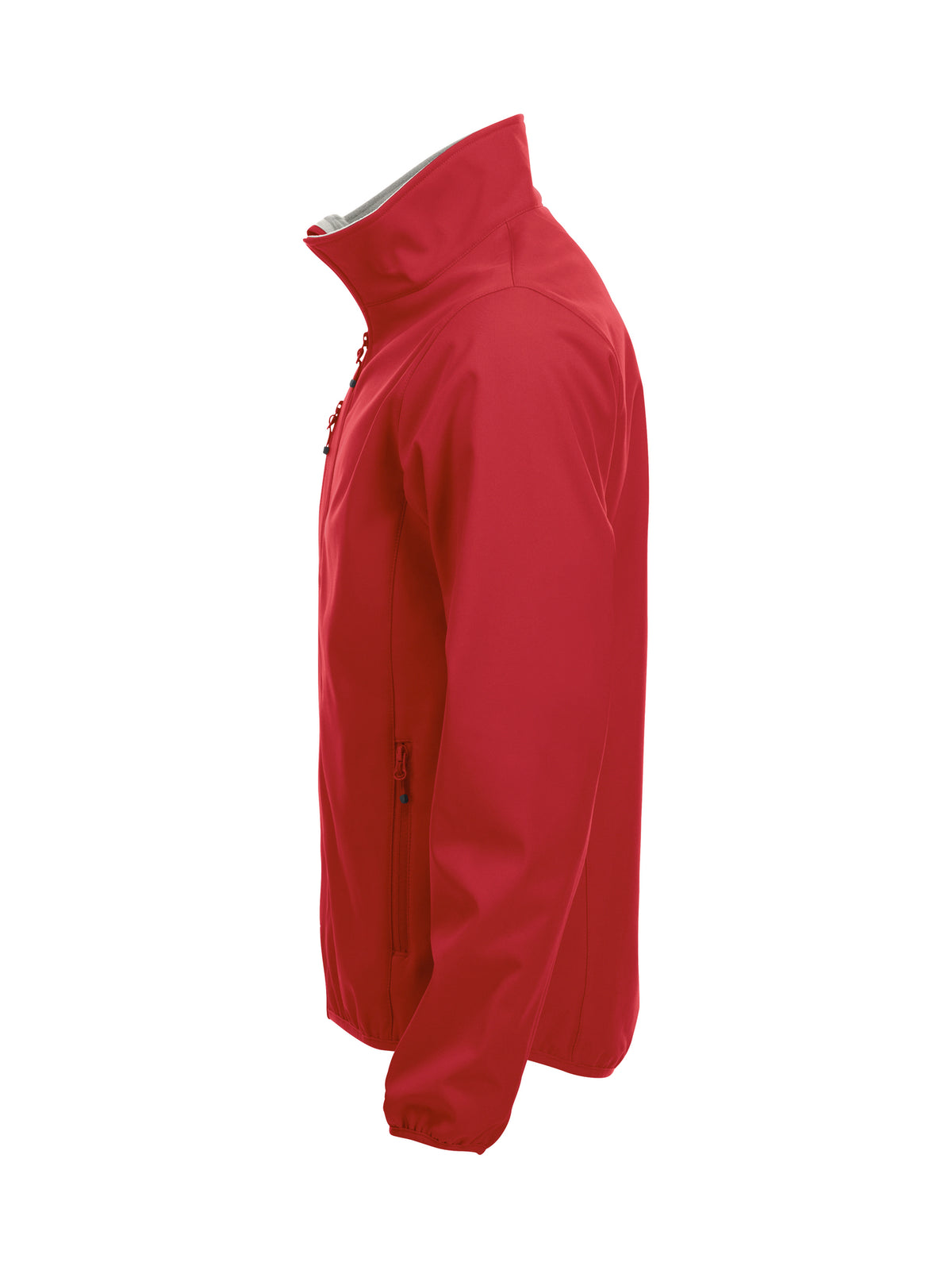 Clique Basic Softshell Jacket – Rød – venstre side