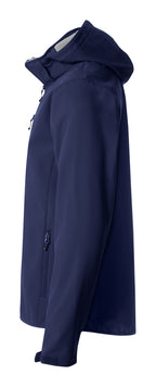 Clique Basic Hoody Softshell – Marineblå – venstre side