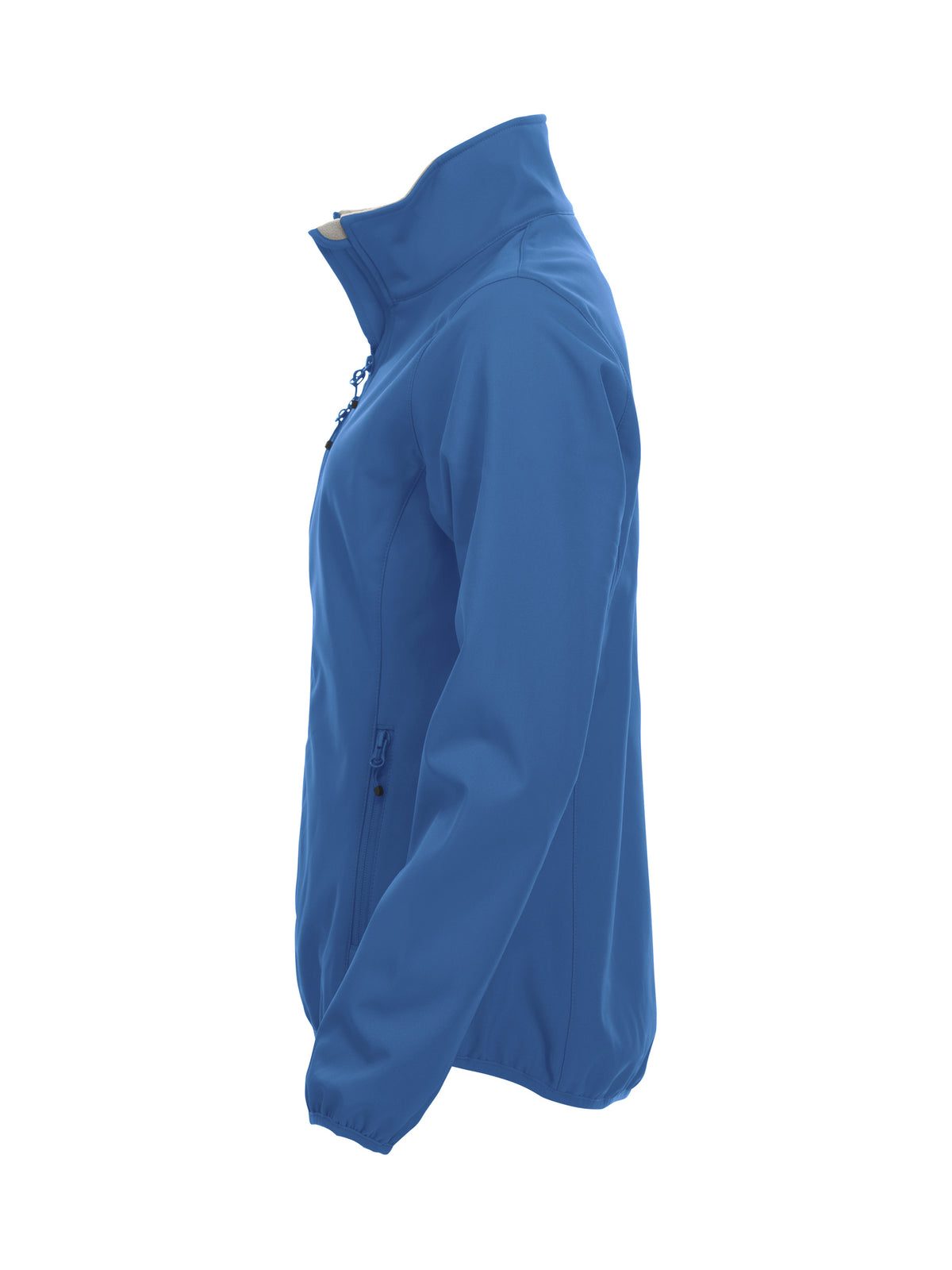 Clique Basic Softshell Jacket – dame – Kongeblå – venstre side