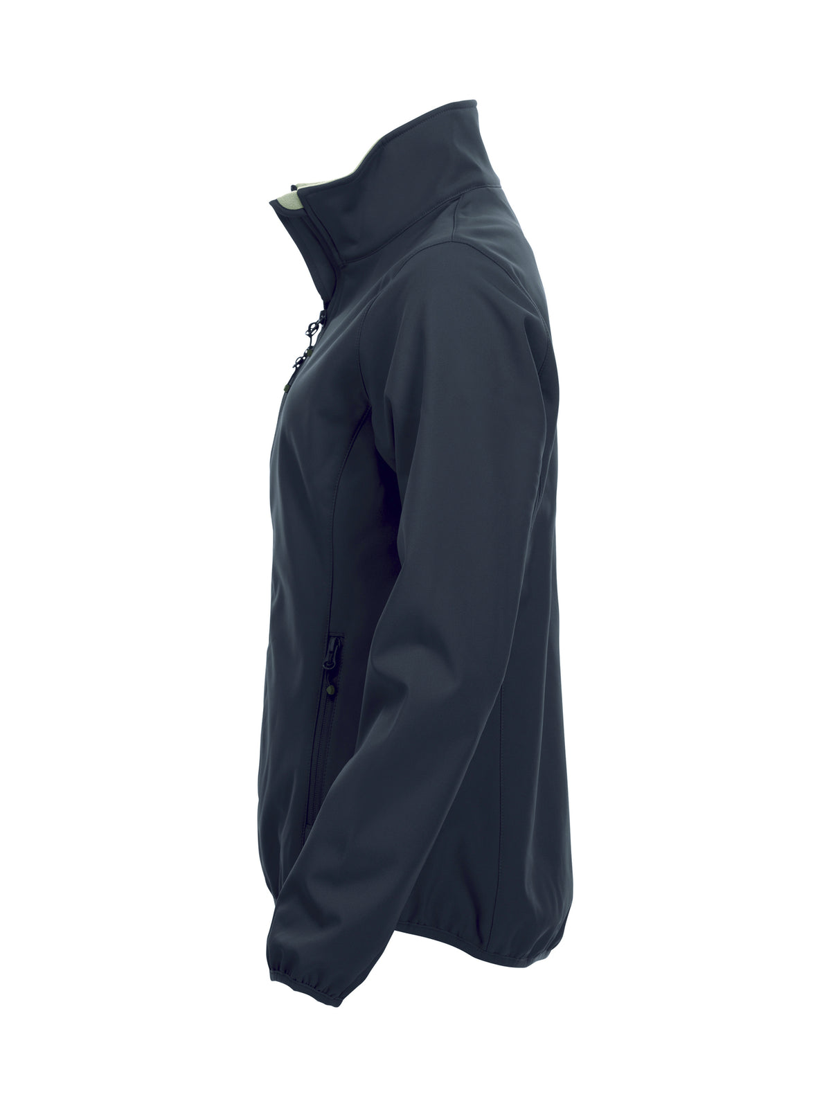 Clique Basic Softshell Jacket – dame – Mørk marineblå – venstre side