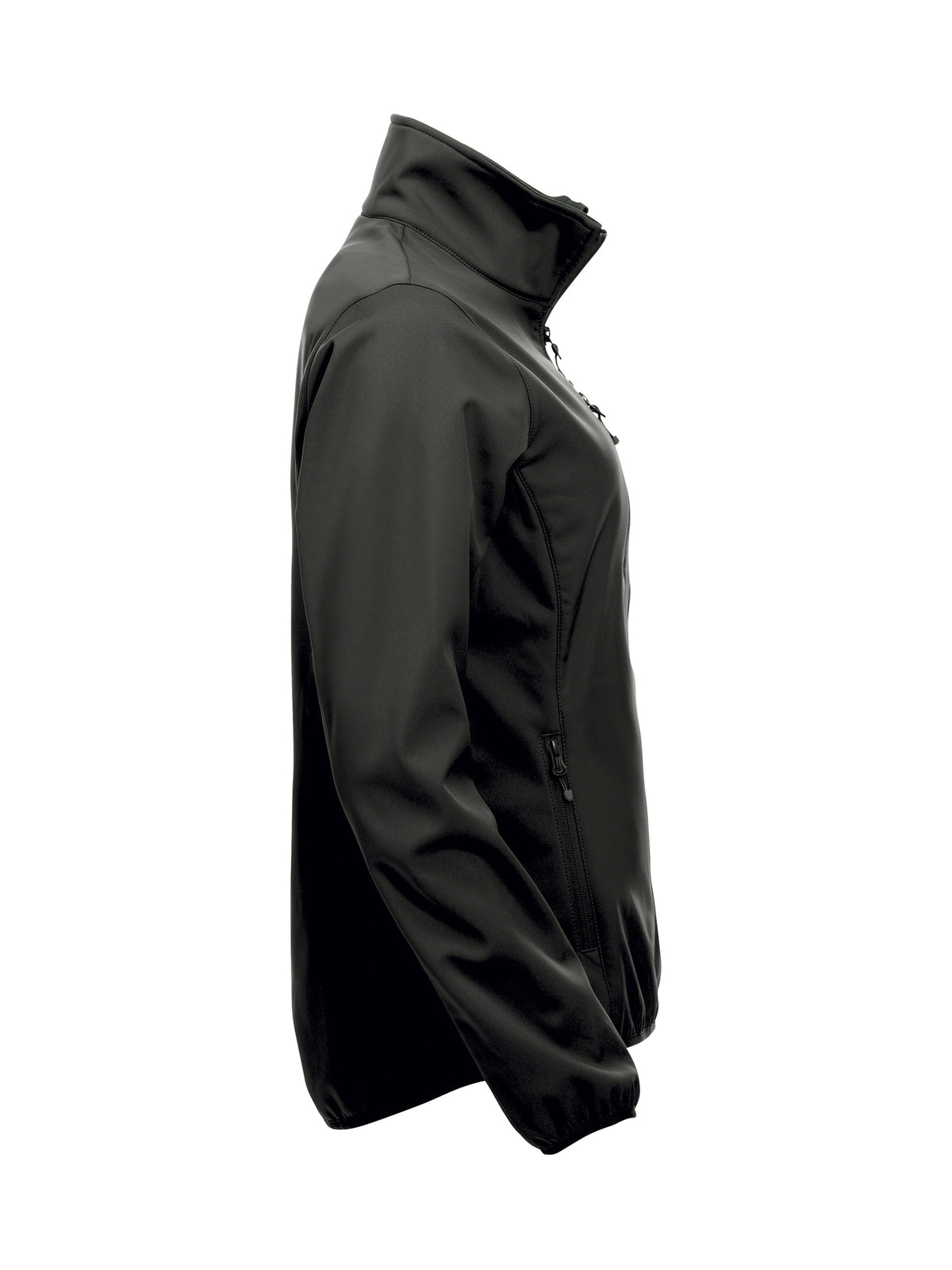 Clique Basic Softshell Jacket – dame – Svart – høyre side