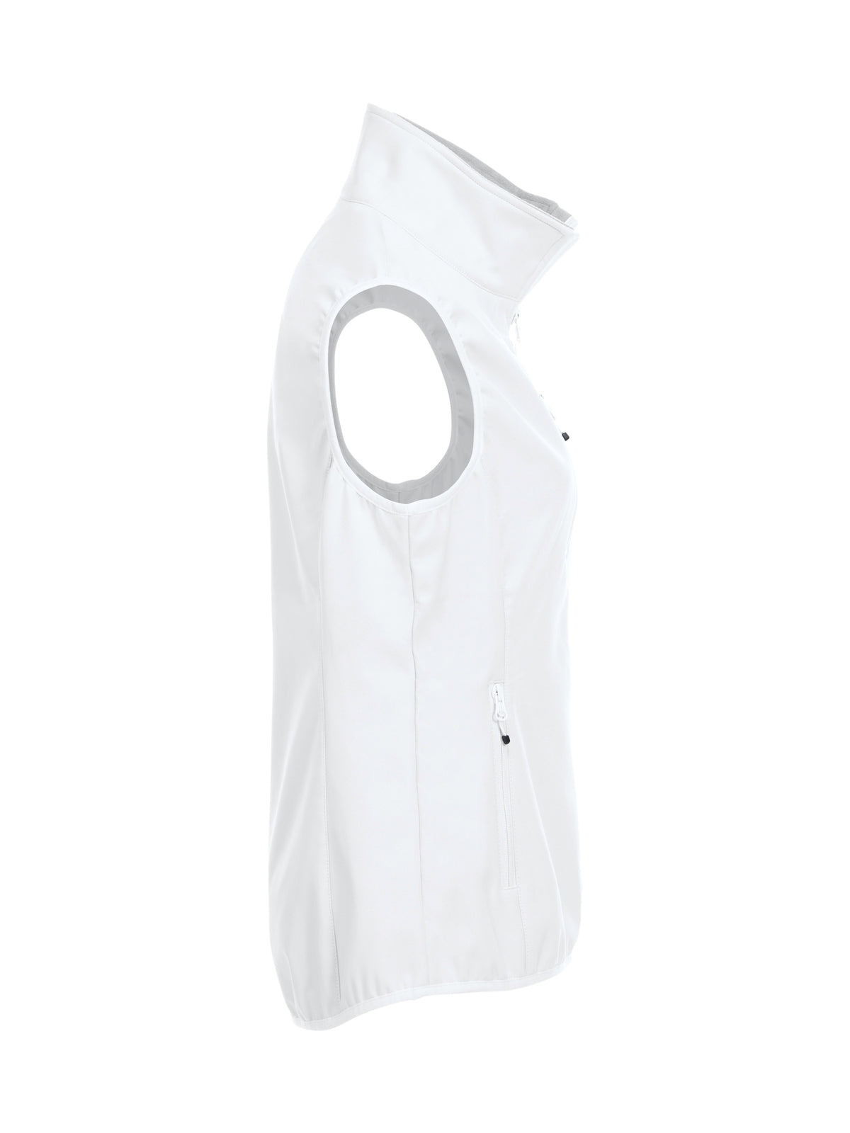 Clique Basic Softshell Vest – dame – Hvit – høyre side