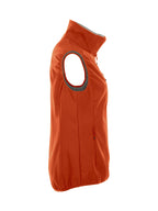 Clique Basic Softshell Vest – dame – Blodoransje – venstre side