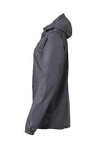 Clique Basic Rain Jacket – Antrasittmelert – venstre side