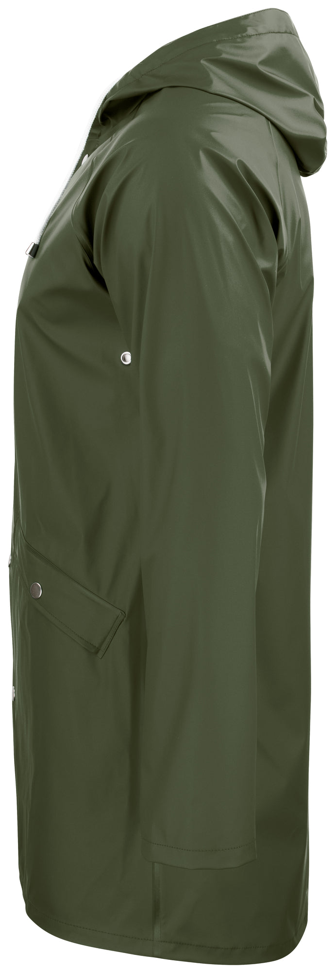 Clique Classic Rain Jacket – Jegergrønn – venstre side