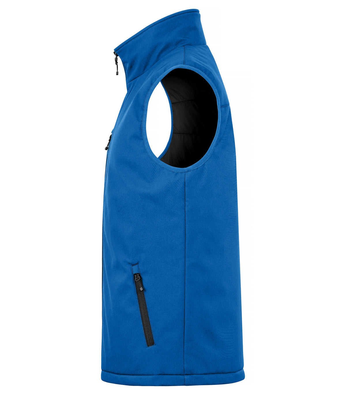 Clique Padded Softshell Vest – Kongeblå – venstre side