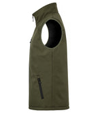 Clique Padded Softshell Vest – Tåkegrønn – venstre side