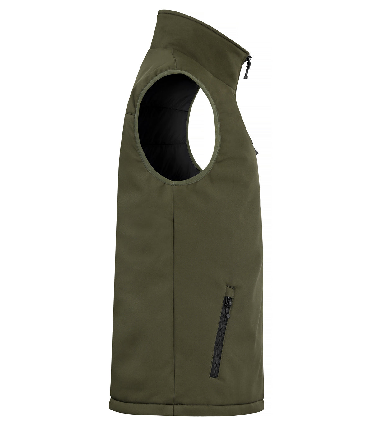 Clique Padded Softshell Vest – Tåkegrønn – høyre side
