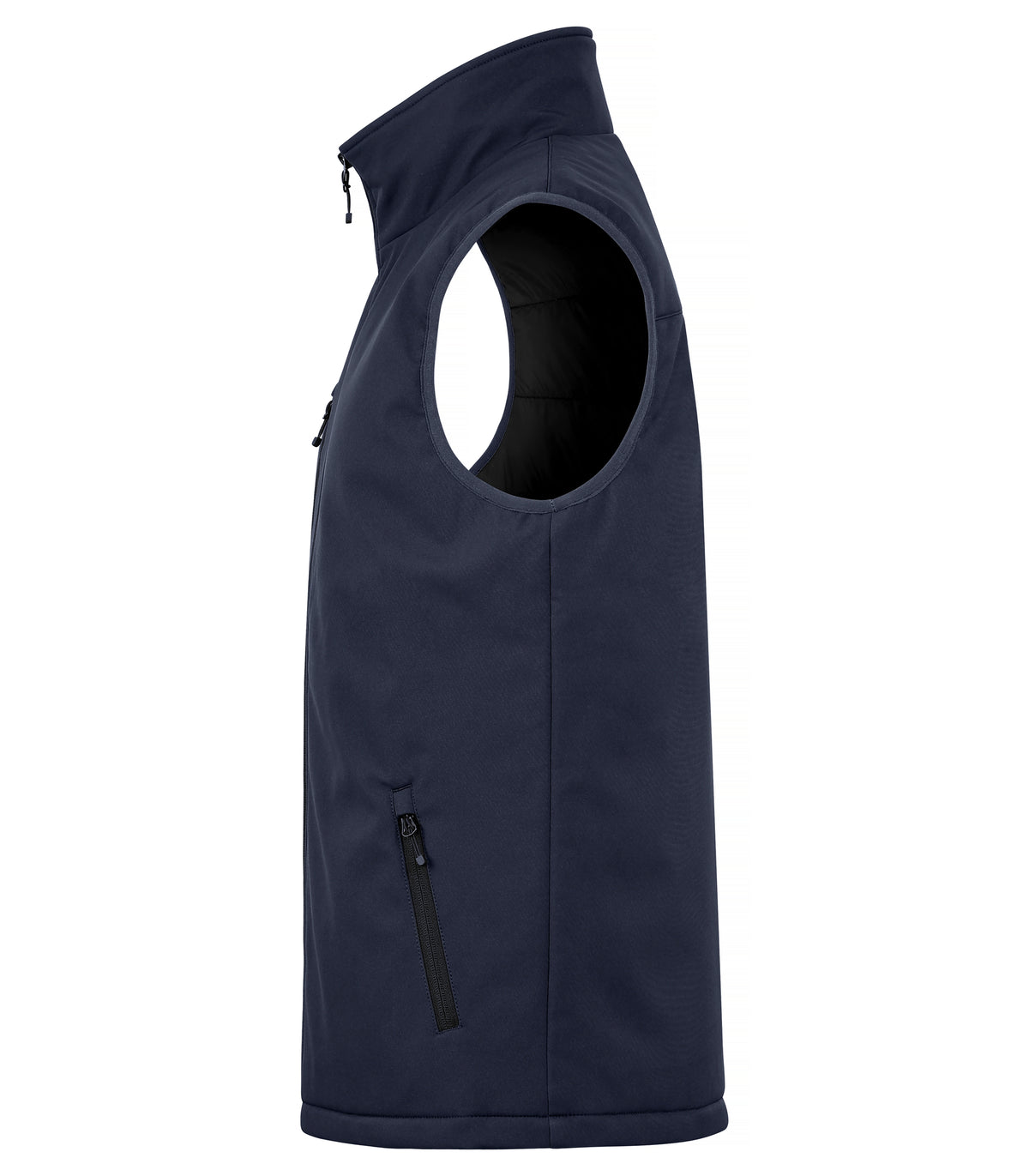 Clique Padded Softshell Vest – Mørk marineblå – venstre side
