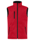 Clique Padded Softshell Vest – Rød – forside