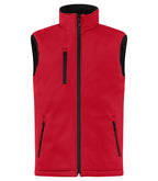 Clique Padded Softshell Vest – Rød – forside