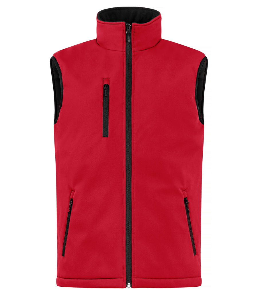 Clique Padded Softshell Vest – Rød – forside