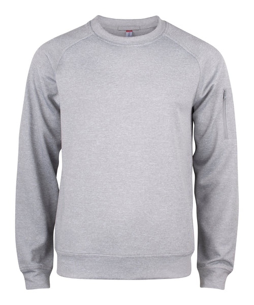 Clique Basic Active Roundneck – Gråmelert – forside