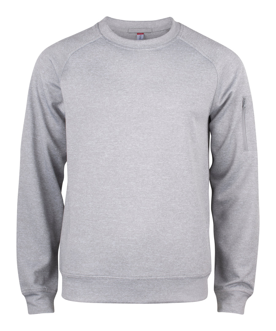 Clique Basic Active Roundneck – Gråmelert – forside