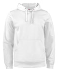 Clique Basic Active Hoody – Hvit – forside