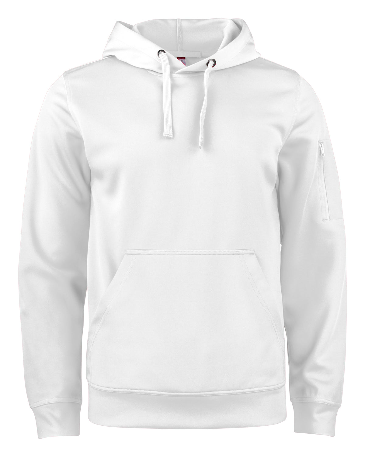 Clique Basic Active Hoody – Hvit – forside