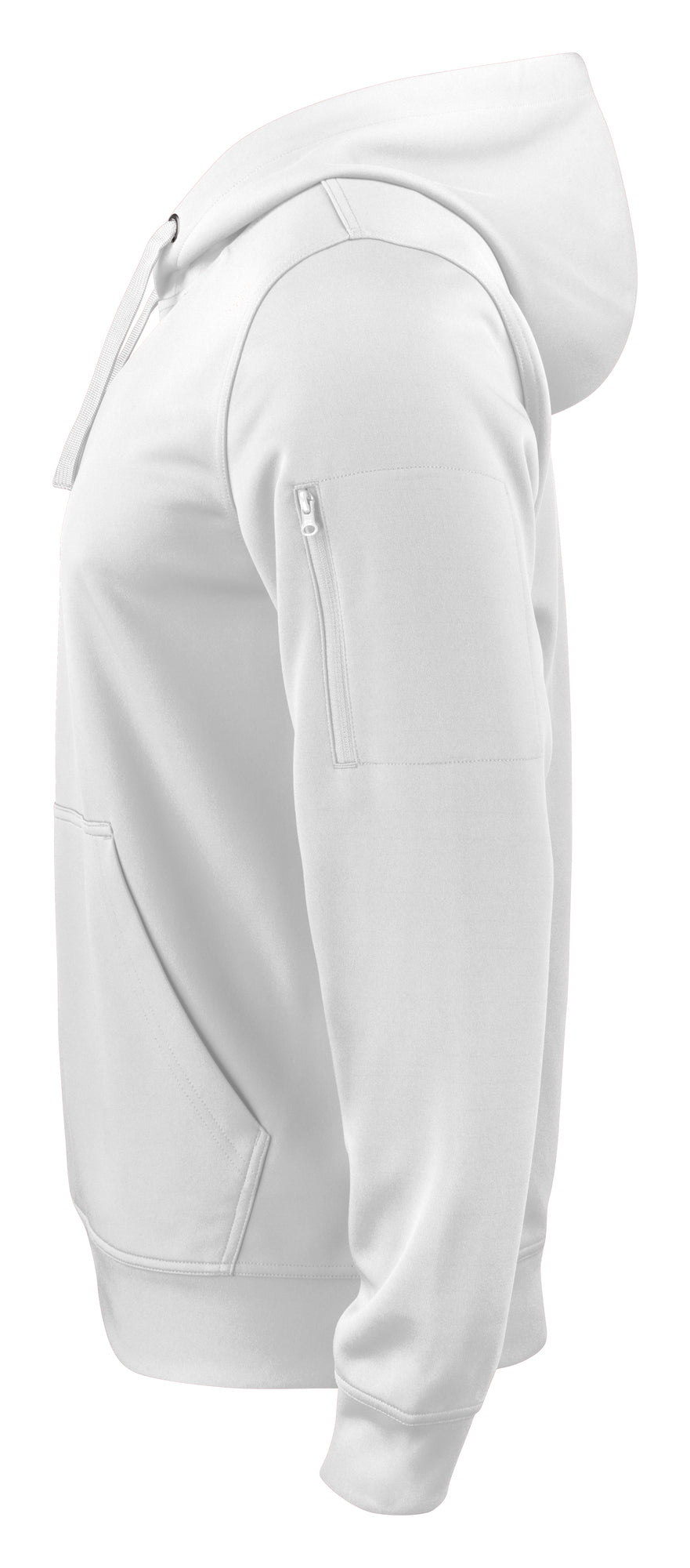 Clique Basic Active Hoody – Hvit – venstre side