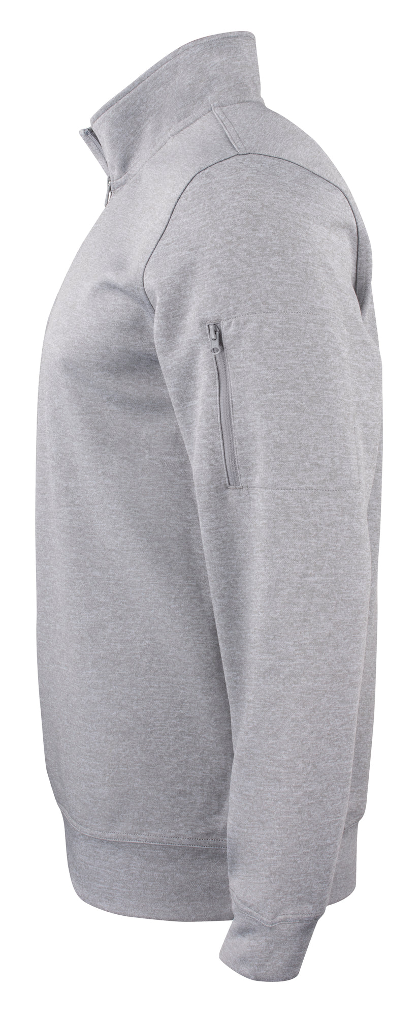 Clique Basic Active Half Zip – Gråmelert – venstre side