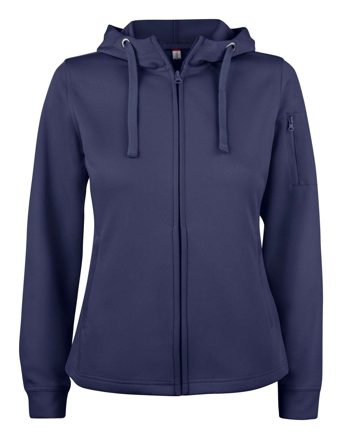 Clique Basic Active Hoody Full Zip – dame – Mørk marineblå – forside
