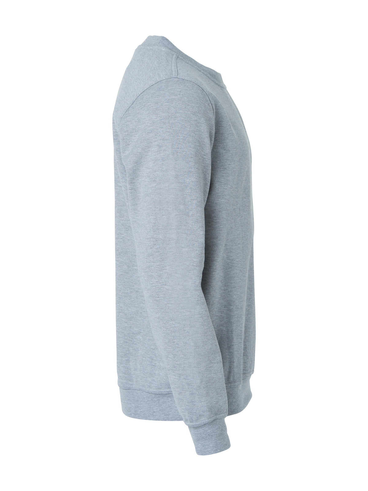 Clique Basic Roundneck – junior – Gråmelert – høyre side