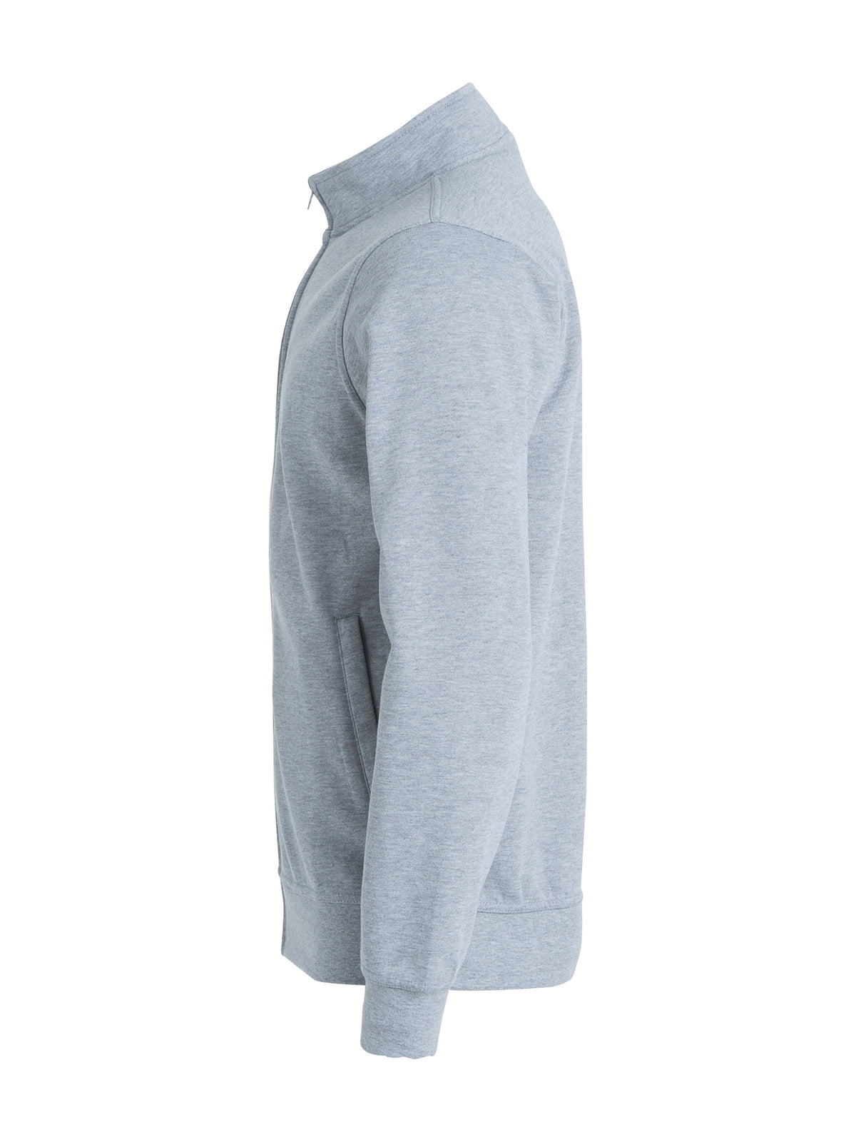 Clique Basic Cardigan – junior – Gråmelert – venstre side