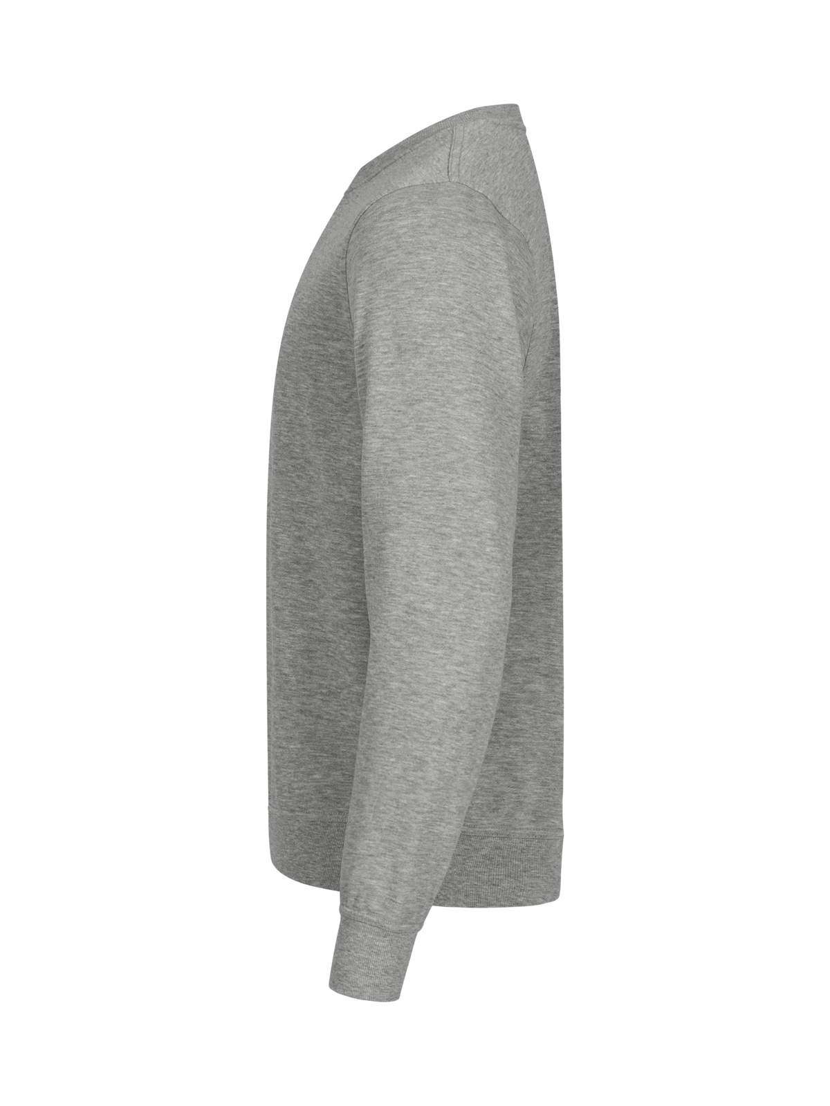 Clique Basic Roundneck – Gråmelert – venstre side