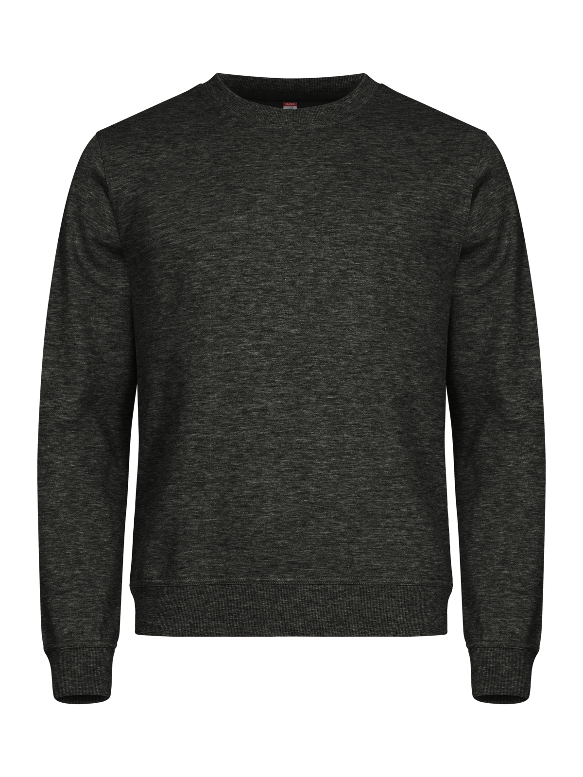 Clique Basic Roundneck – Antrasittmelert – forside
