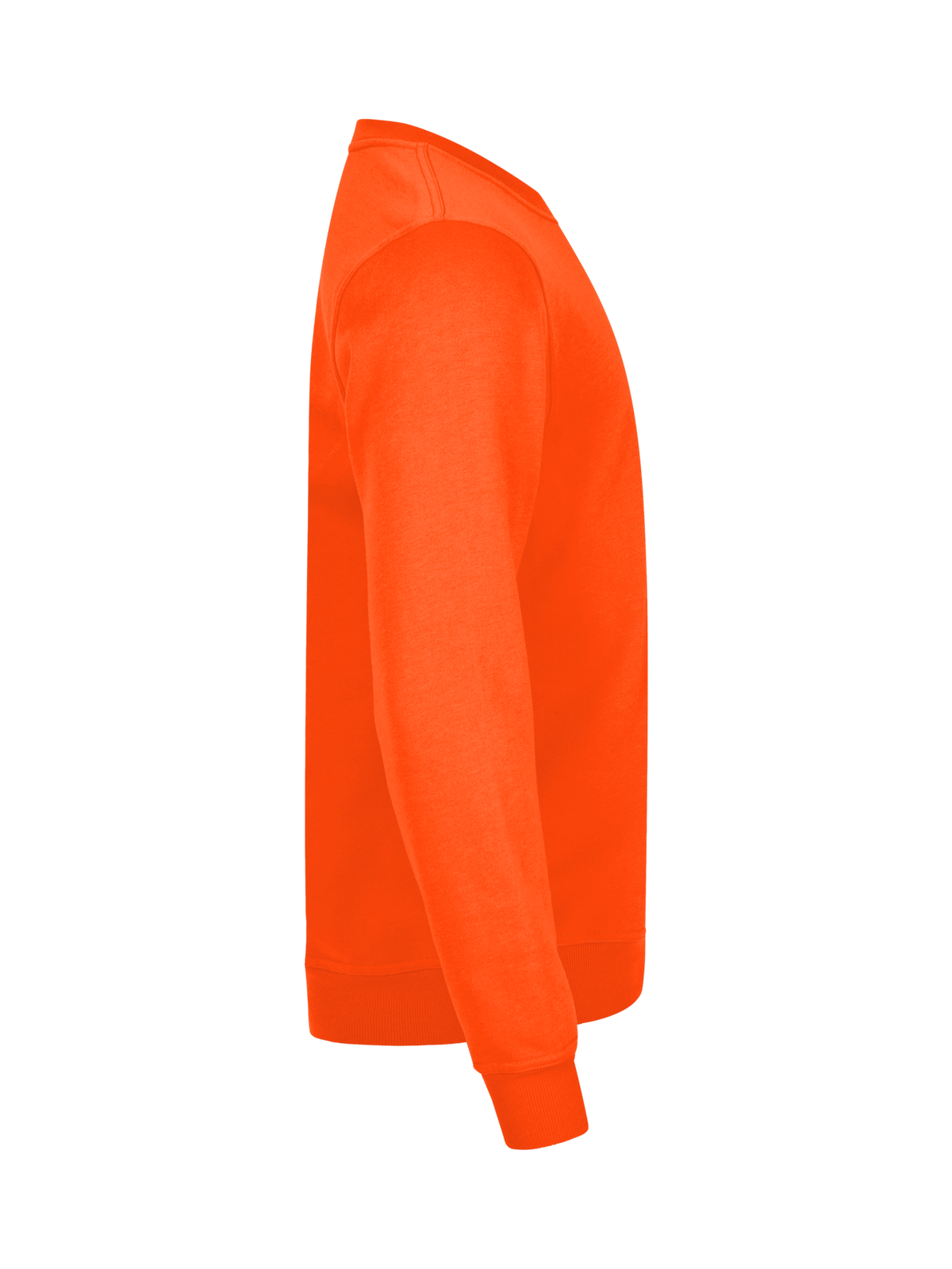 Clique Basic Roundneck – Signaloransje – venstre side