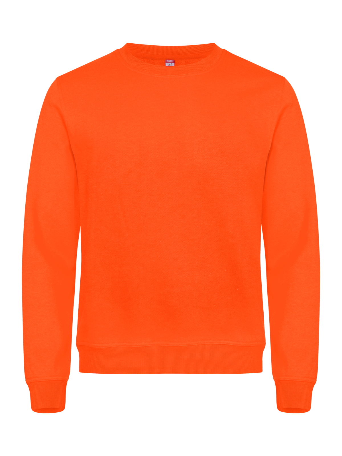 Clique Basic Roundneck – Signaloransje – forside
