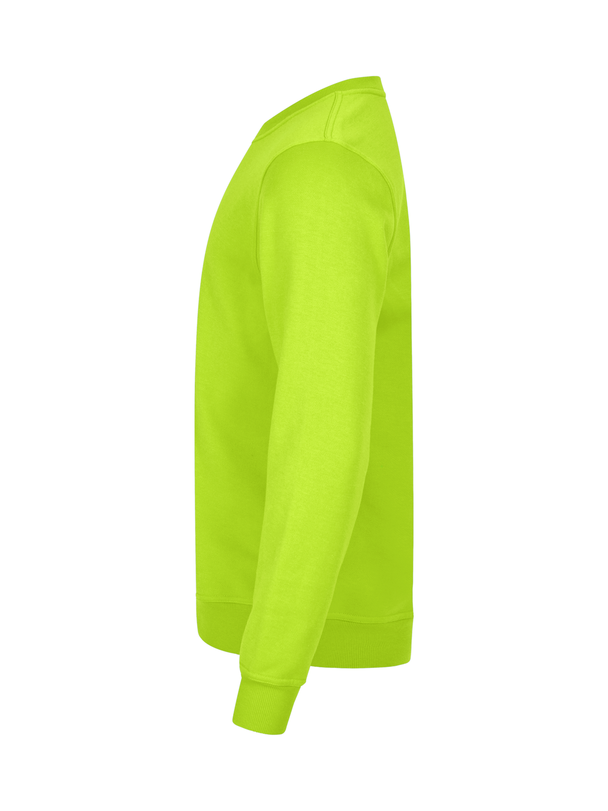 Clique Basic Roundneck – Signalgrønn – venstre side