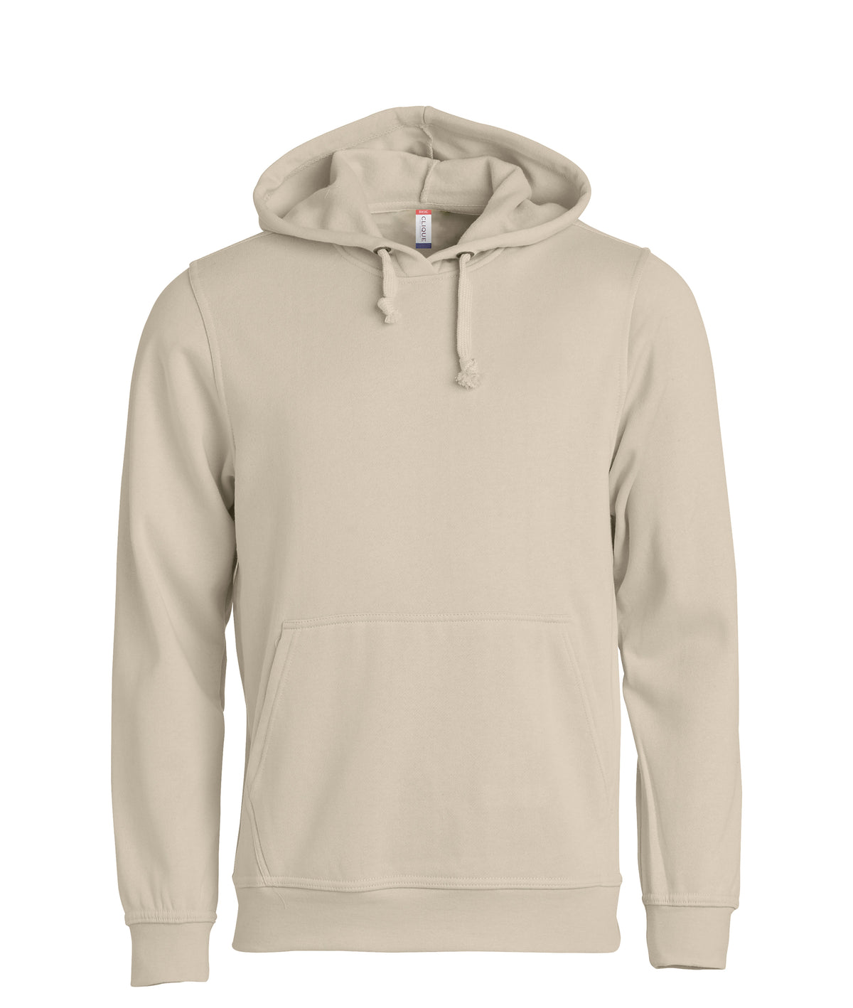 Clique Basic Hoody – Lys khaki – forside