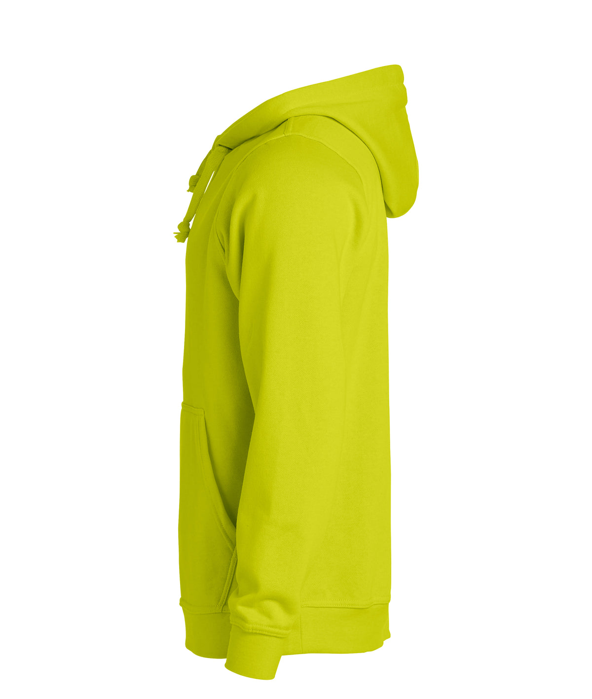 Clique Basic Hoody – Signalgrønn – venstre side