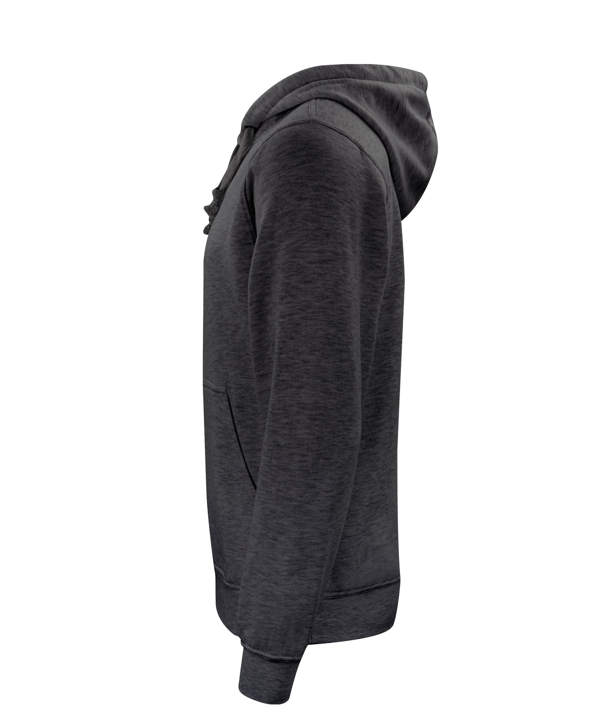 Clique Basic Hoody – Antrasittmelert – venstre side