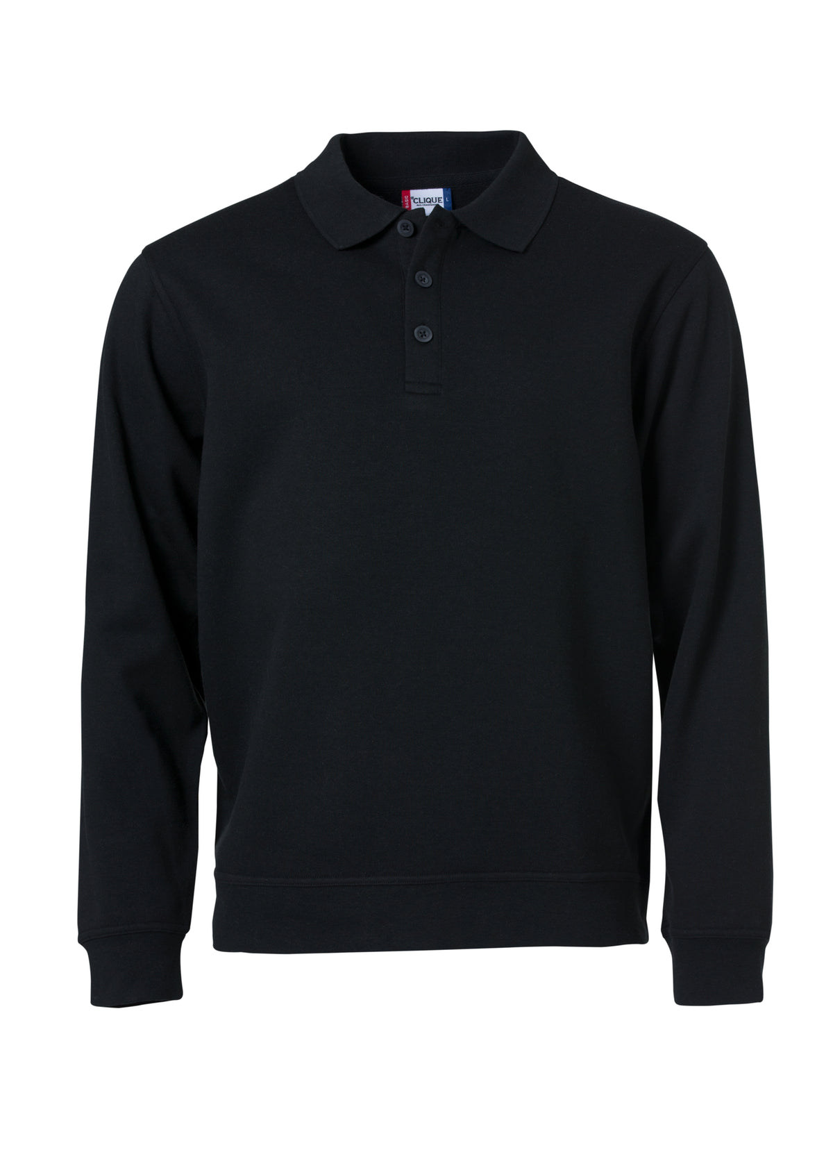 Clique Basic Polo Sweater – Svart – forside