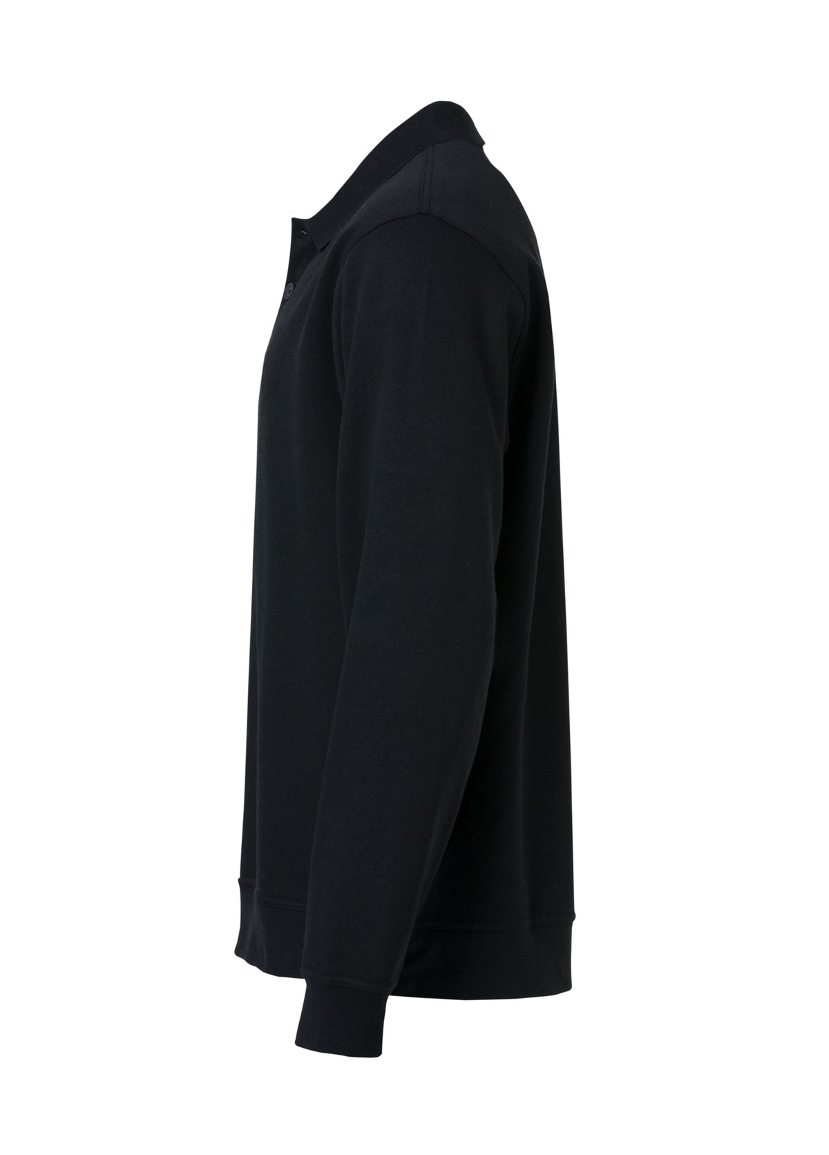 Clique Basic Polo Sweater – Svart – venstre side