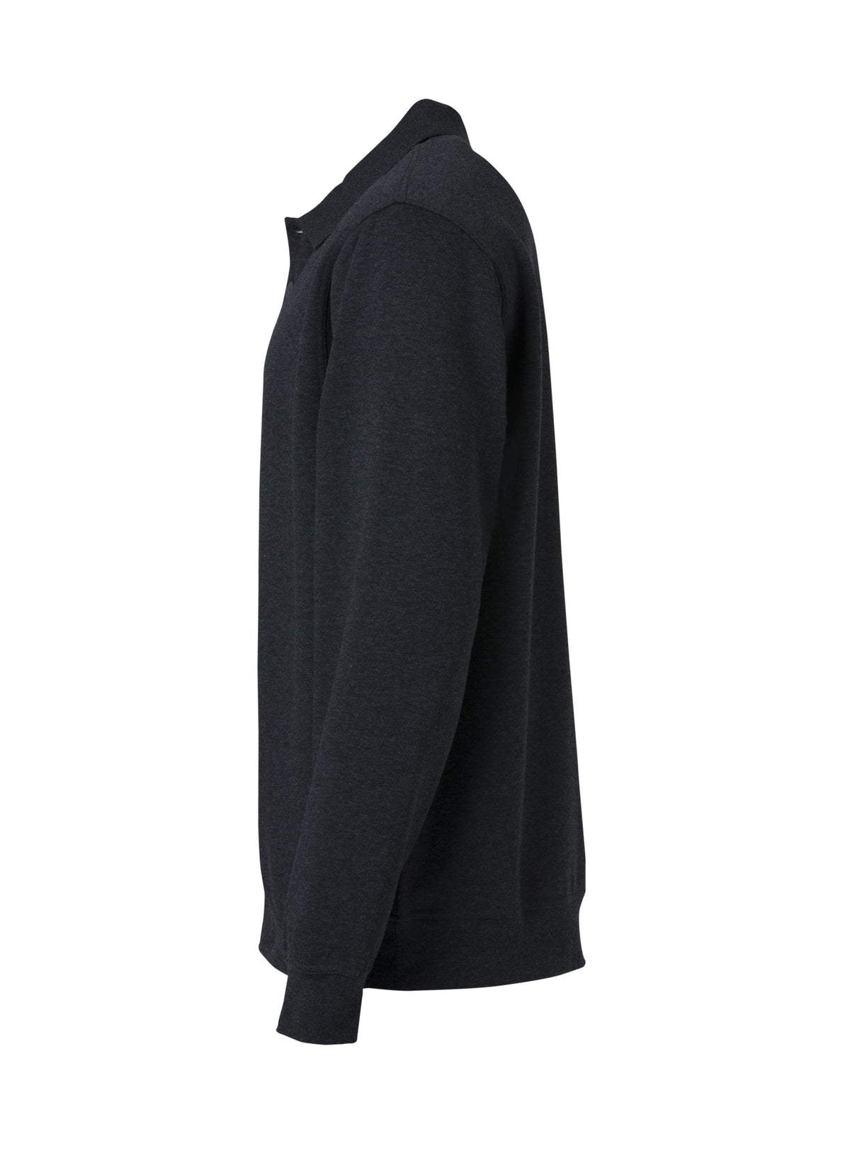 Clique Basic Polo Sweater – Antrasittmelert – venstre side