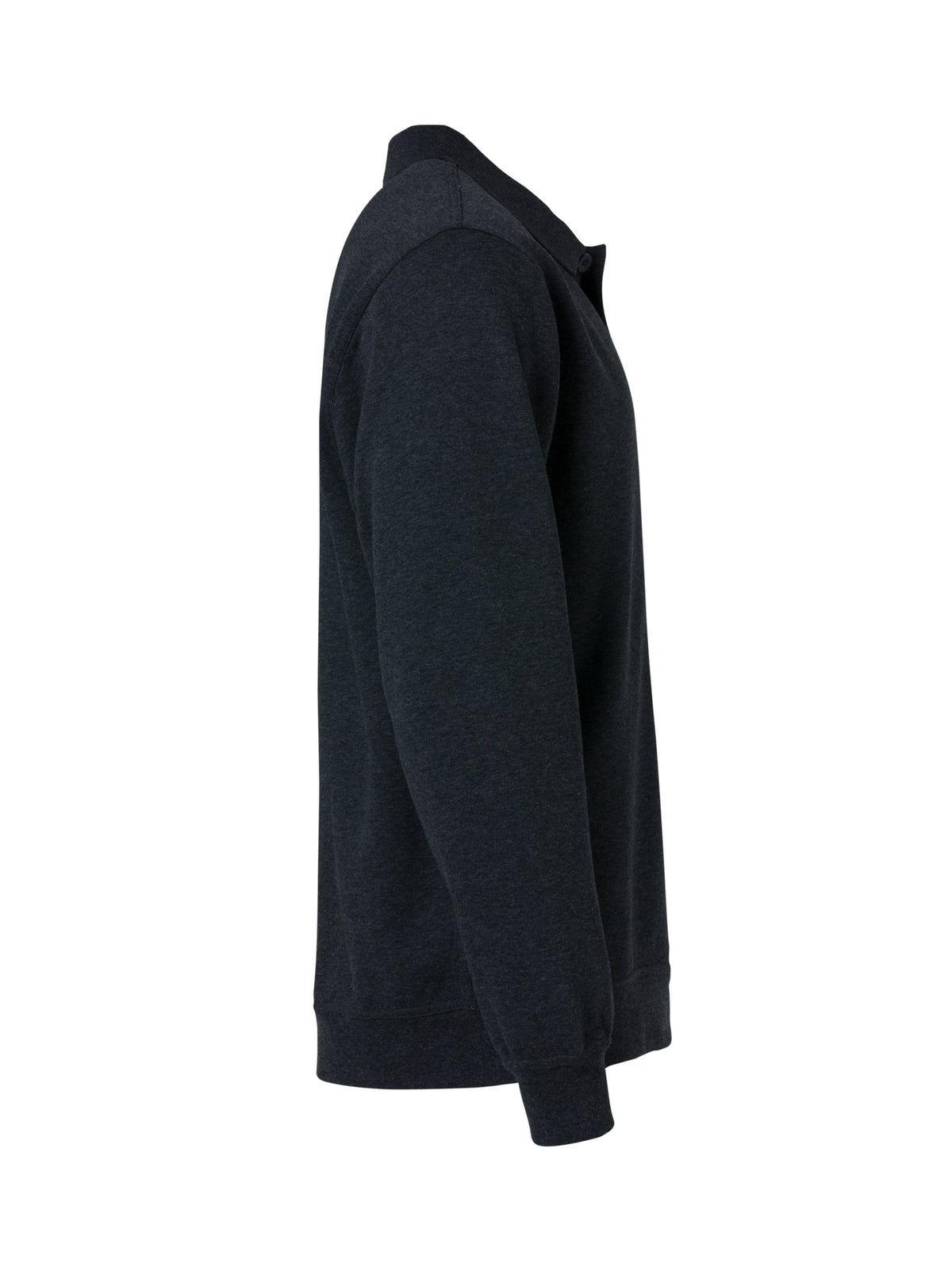 Clique Basic Polo Sweater – Antrasittmelert – høyre side