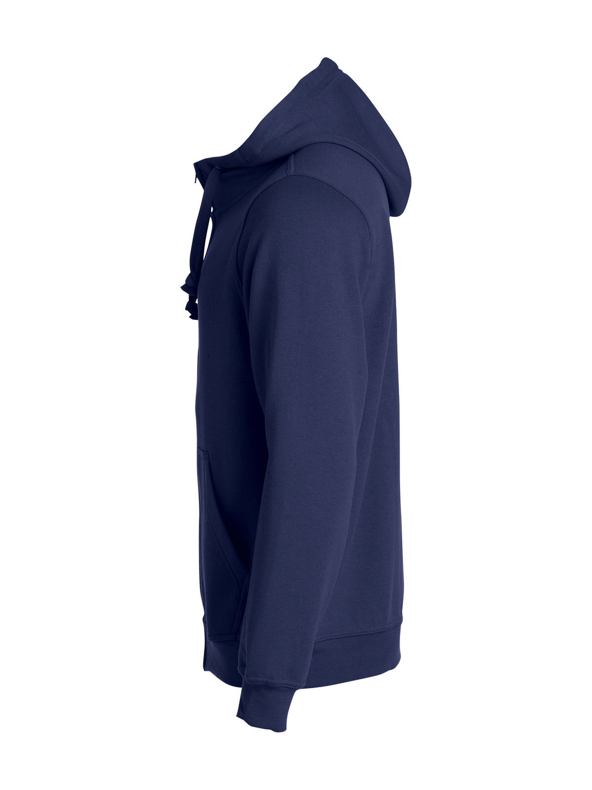Clique Basic Hoody Full Zip – Mørk marineblå – venstre side