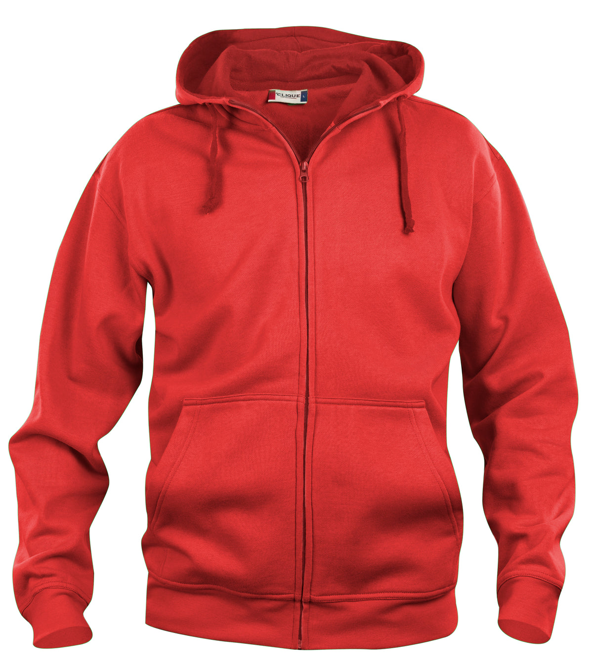 Clique Basic Hoody Full Zip – Rød – produktbilde