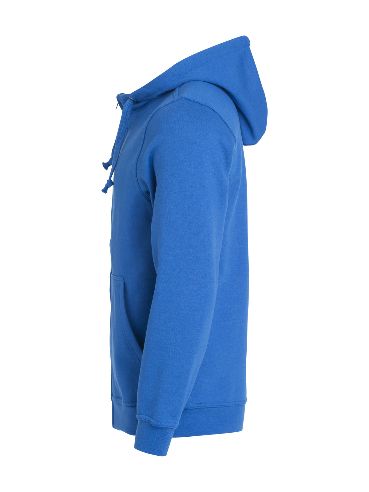 Clique Basic Hoody Full Zip – Kongeblå – venstre side