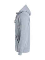Clique Basic Hoody Full Zip – Gråmelert – venstre side
