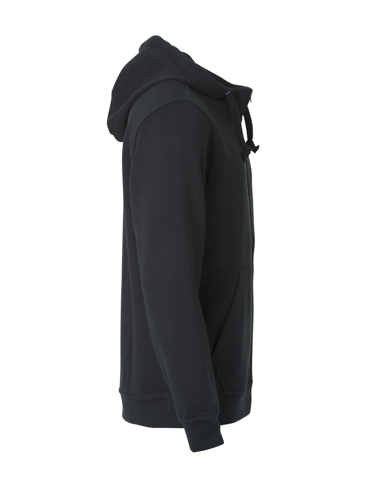 Clique Basic Hoody Full Zip – Svart – høyre side