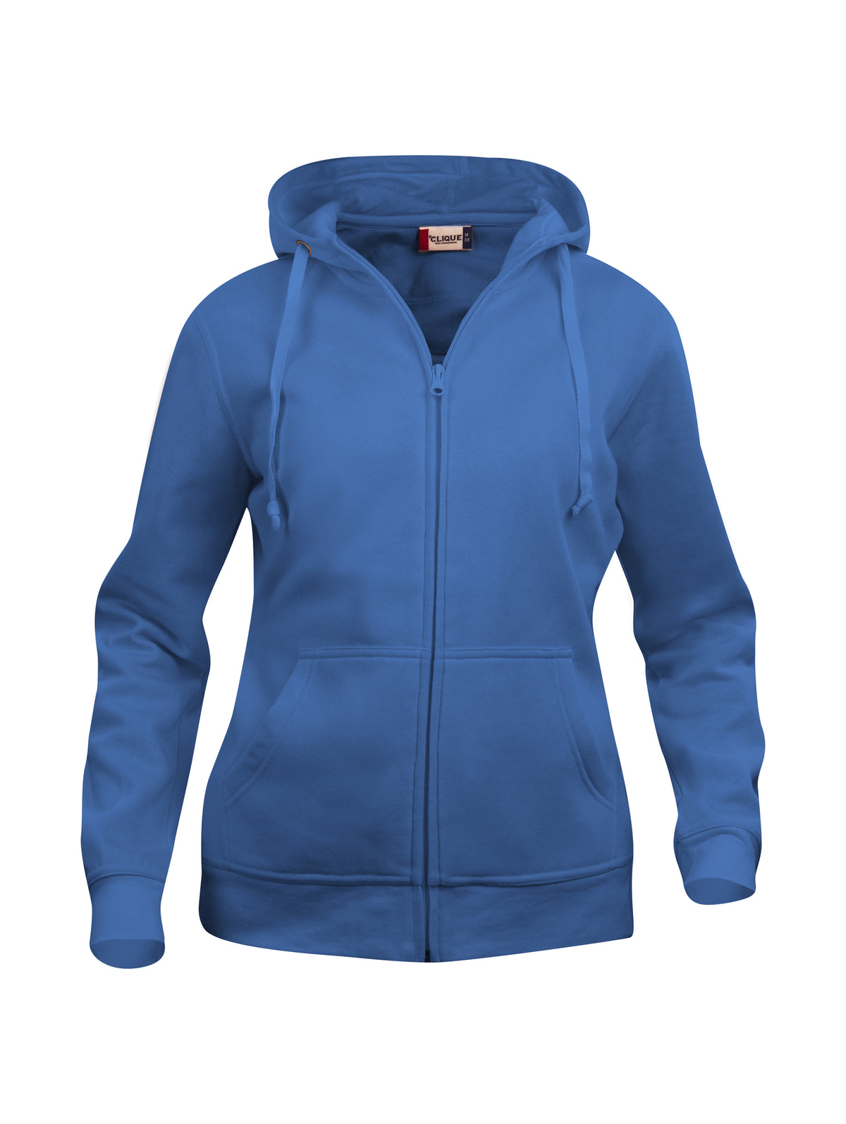 Clique Basic Hoody Full Zip – dame – Kongeblå – forside