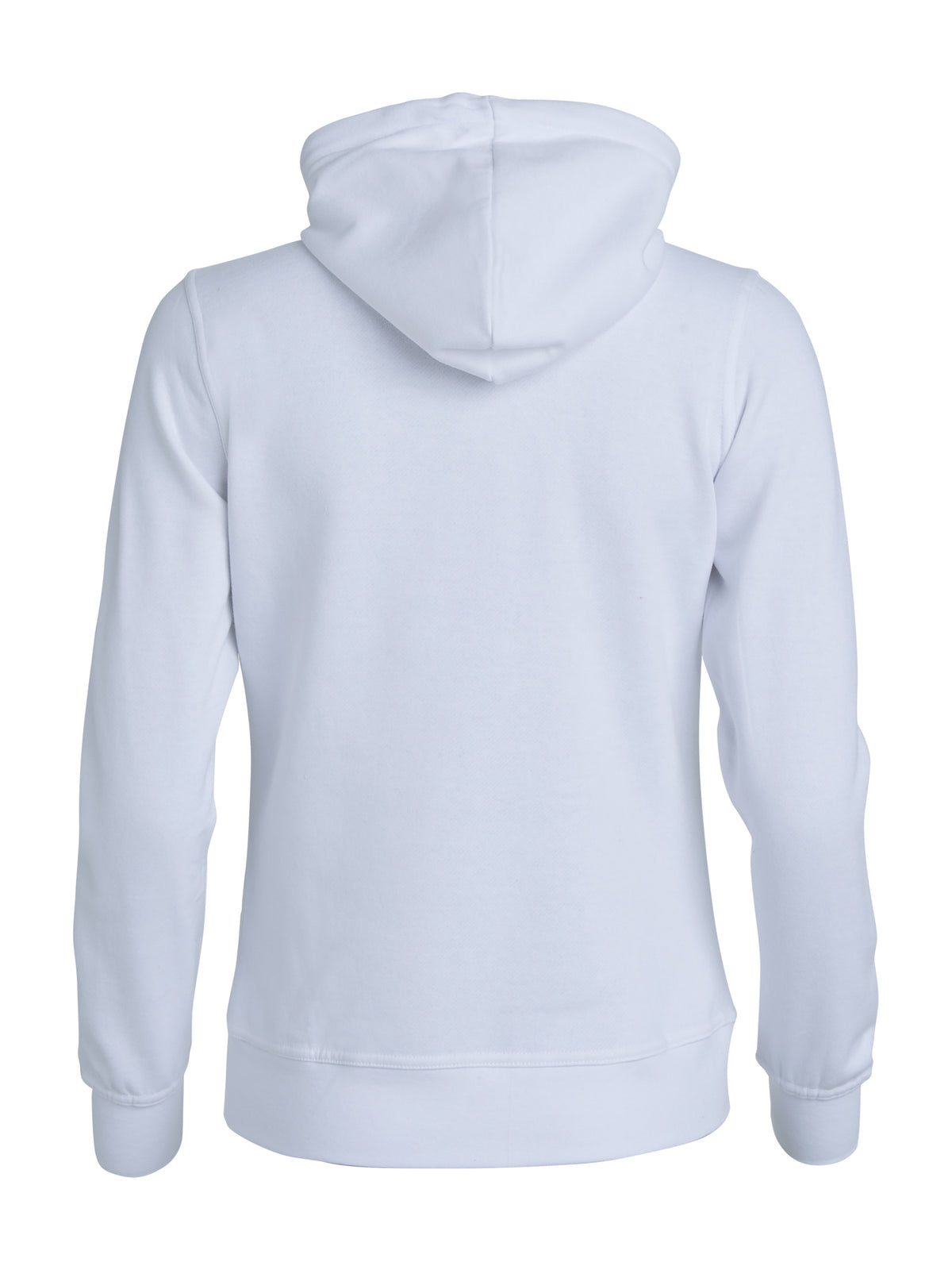 Clique Basic Hoody Full Zip – dame – Hvit – bakside